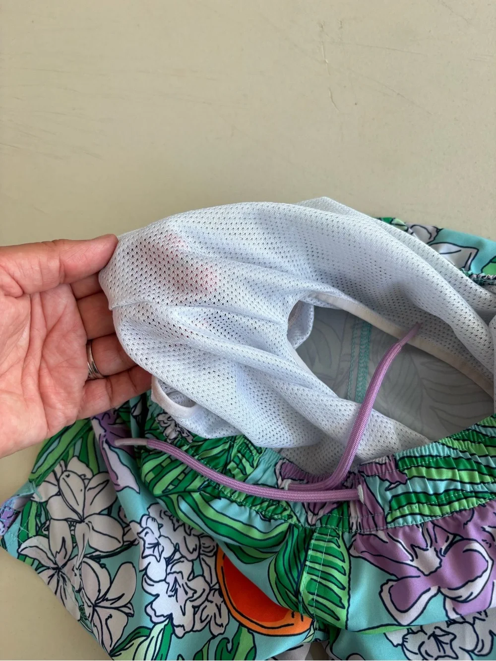 Vineyard Vines Aqua Tropical Orange & Green Floral Swim Shorts